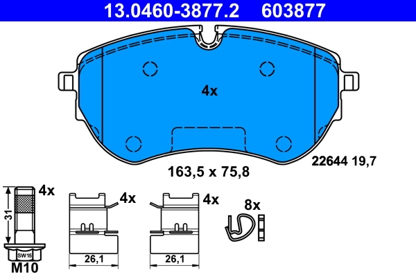 Brake Pad Set, disc brake 13.0460-3877.2