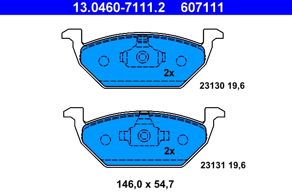 Brake Pad Set, disc brake 13.0460-7111.2