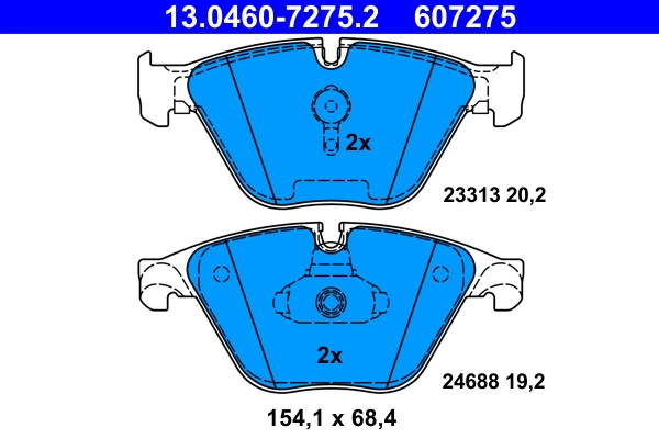 Brake Pad Set, disc brake 13.0460-7275.2