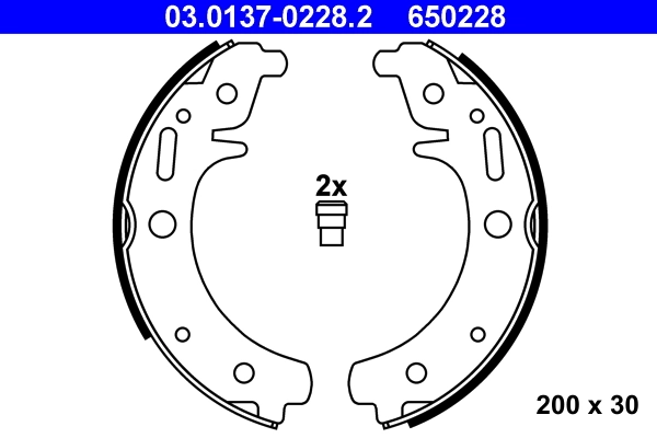 Brake Shoe Set 03.0137-0228.2