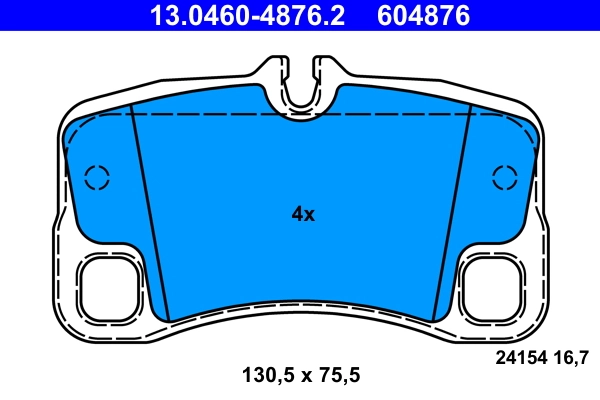 Brake Pad Set, disc brake 13.0460-4876.2