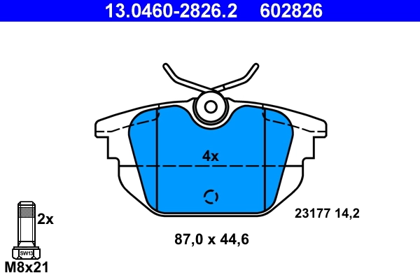 Brake Pad Set, disc brake 13.0460-2826.2