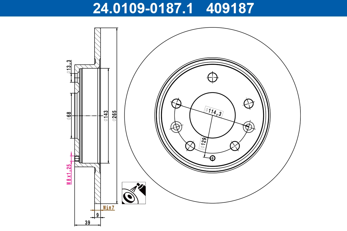 Brake Disc 24.0109-0187.1