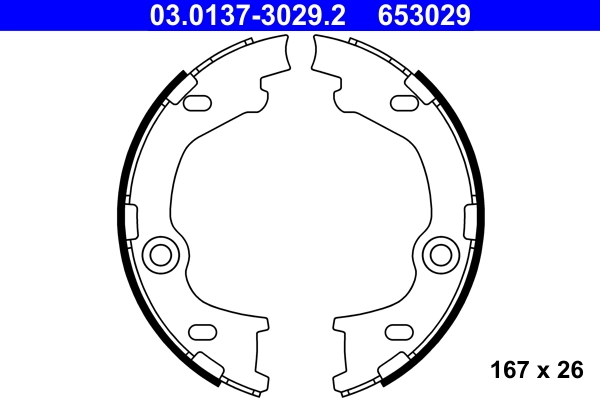 Brake Shoe Set, parking brake 03.0137-3029.2