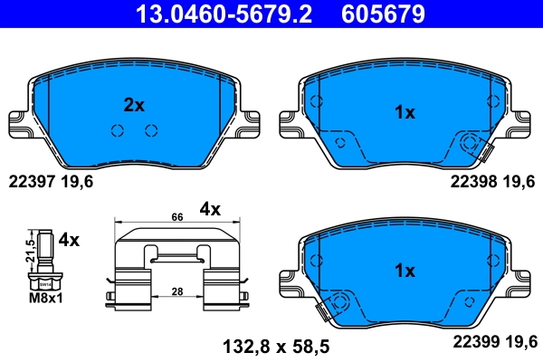 Brake Pad Set, disc brake 13.0460-5679.2