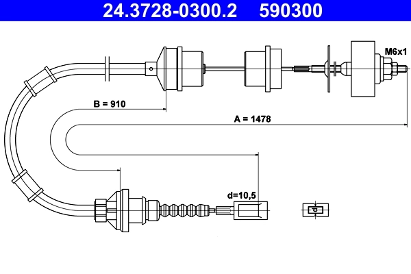 Cable Pull, clutch control 24.3728-0300.2