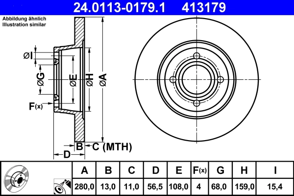 Brake Disc 24.0113-0179.1