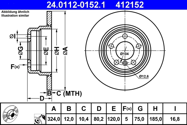 Brake Disc 24.0112-0152.1