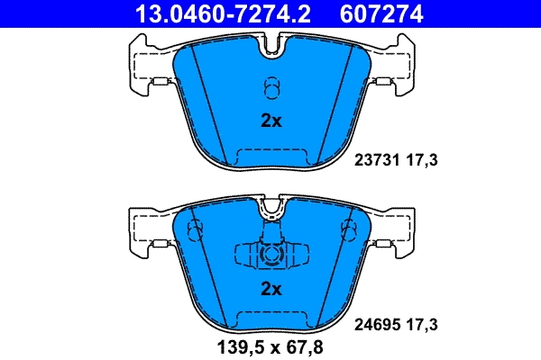 Brake Pad Set, disc brake 13.0460-7274.2