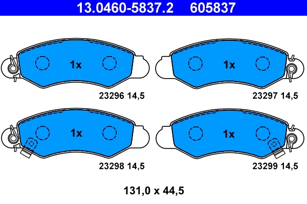 Brake Pad Set, disc brake 13.0460-5837.2