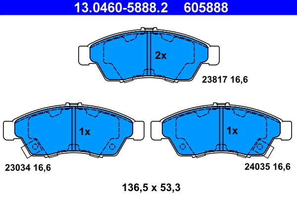 Brake Pad Set, disc brake 13.0460-5888.2