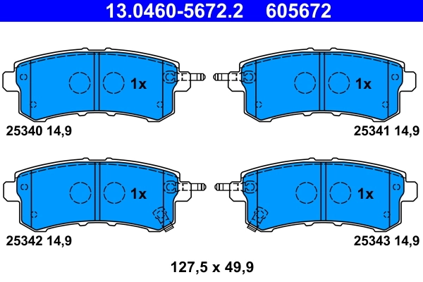 Brake Pad Set, disc brake 13.0460-5672.2