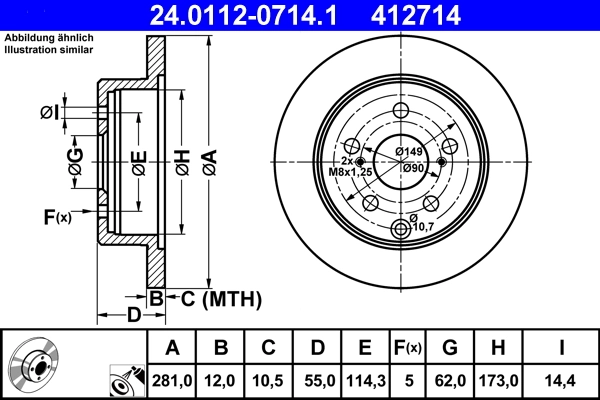 Brake Disc 24.0112-0714.1