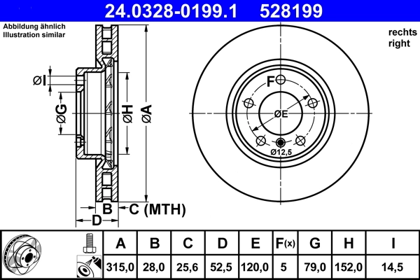 Brake Disc PowerDisc 24.0328-0199.1