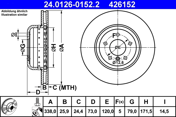 Brake Disc 24.0126-0152.2