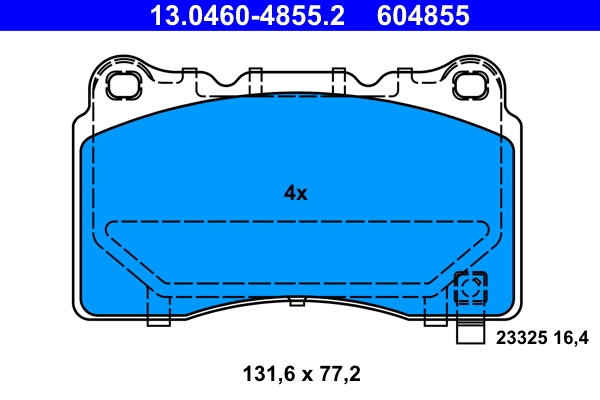 Brake Pad Set, disc brake 13.0460-4855.2