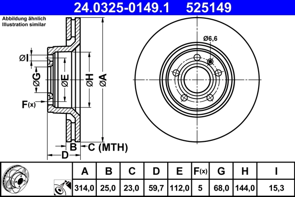 Brake Disc PowerDisc 24.0325-0149.1
