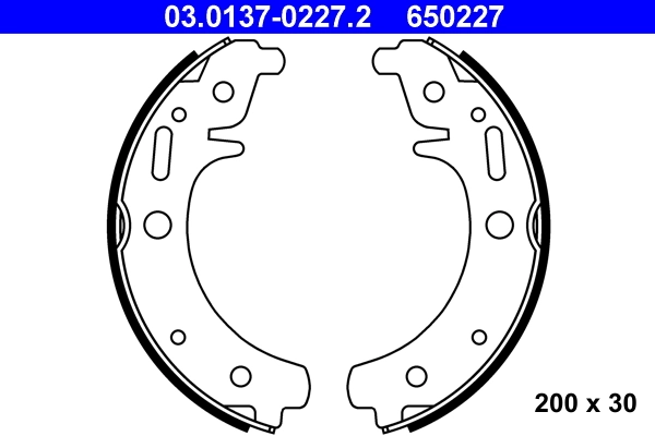 Brake Shoe Set 03.0137-0227.2