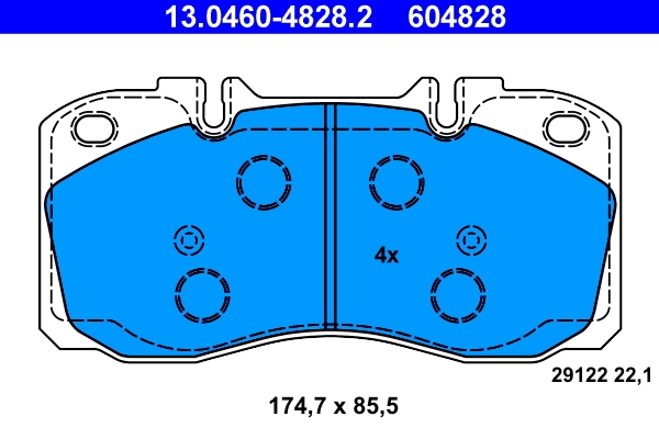 Brake Pad Set, disc brake 13.0460-4828.2