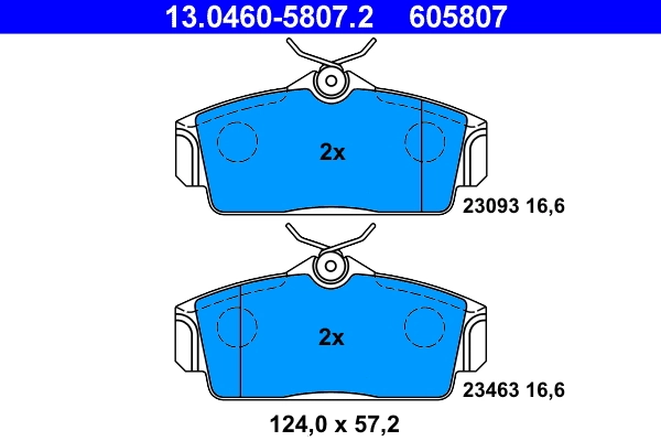Brake Pad Set, disc brake 13.0460-5807.2