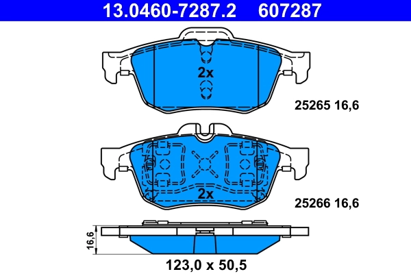 Brake Pad Set, disc brake 13.0460-7287.2