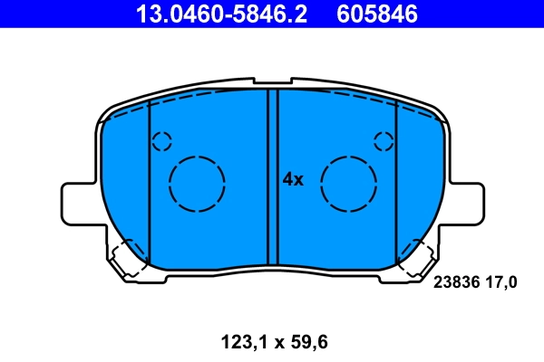 Brake Pad Set, disc brake 13.0460-5846.2