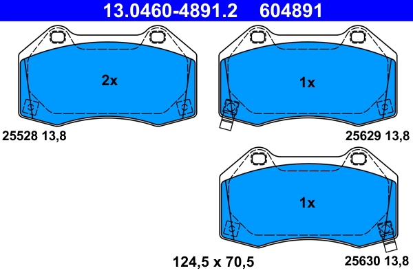 Brake Pad Set, disc brake 13.0460-4891.2