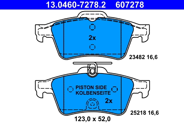 Brake Pad Set, disc brake 13.0460-7278.2