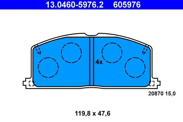 Brake Pad Set, disc brake 13.0460-5976.2