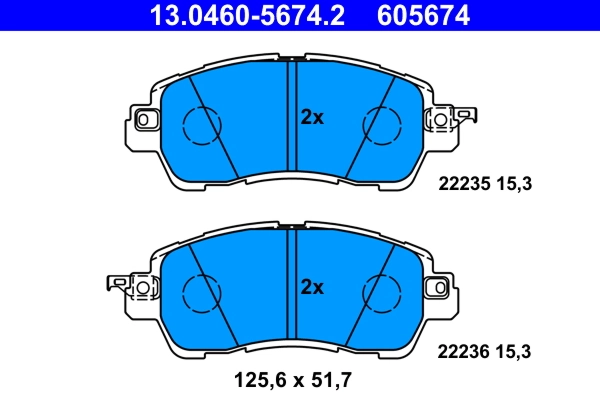 Brake Pad Set, disc brake 13.0460-5674.2