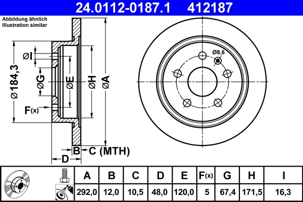 Brake Disc 24.0112-0187.1