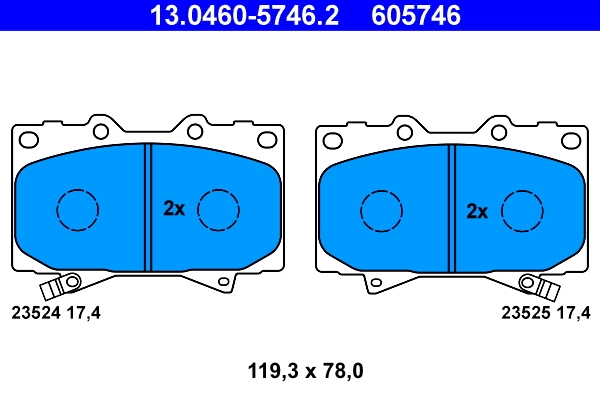 Brake Pad Set, disc brake 13.0460-5746.2