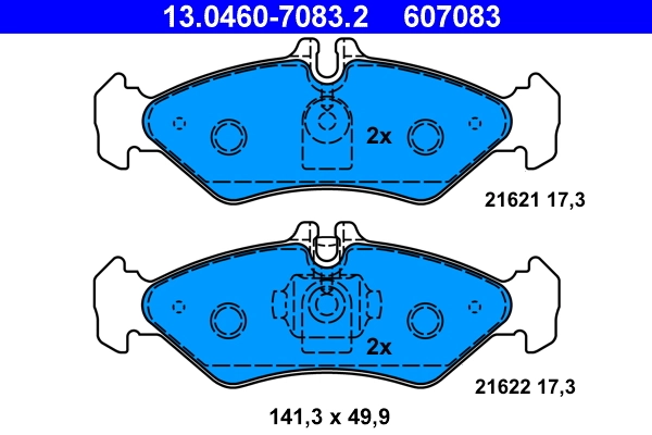 Brake Pad Set, disc brake 13.0460-7083.2