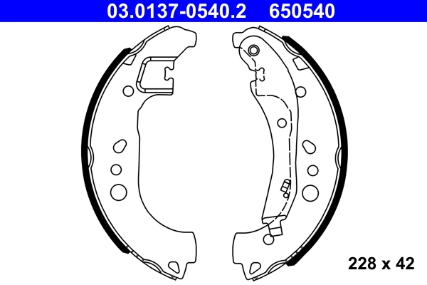 Brake Shoe Set 03.0137-0540.2