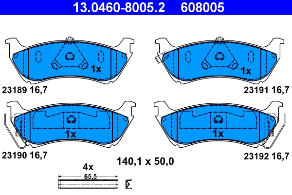 Brake Pad Set, disc brake 13.0460-8005.2
