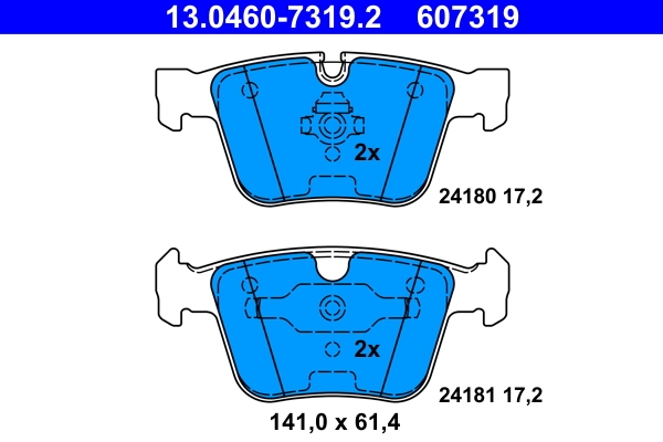 Brake Pad Set, disc brake 13.0460-7319.2