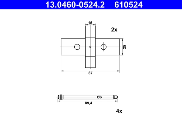 Accessory Kit, disc brake pad 13.0460-0524.2