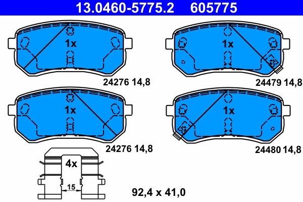 Brake Pad Set, disc brake 13.0460-5775.2