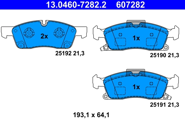 Brake Pad Set, disc brake 13.0460-7282.2