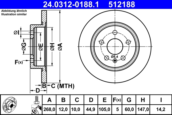 Brake Disc PowerDisc 24.0312-0188.1