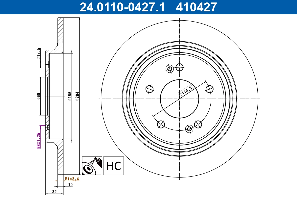 Brake Disc 24.0110-0427.1