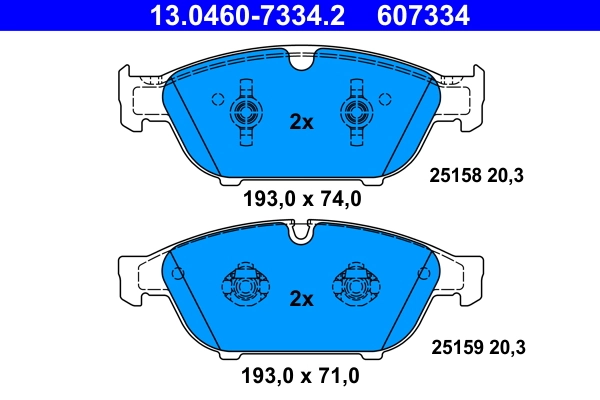 Brake Pad Set, disc brake 13.0460-7334.2