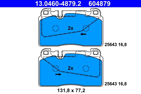 Brake Pad Set, disc brake 13.0460-4879.2