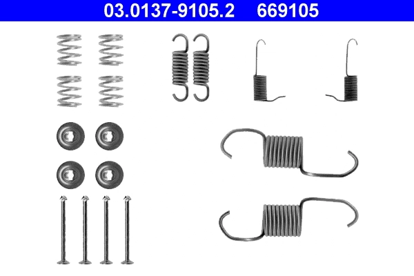 Accessory Kit, brake shoes 03.0137-9105.2