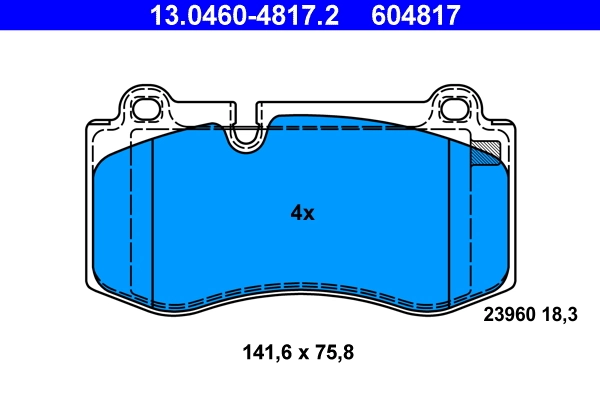 Brake Pad Set, disc brake 13.0460-4817.2
