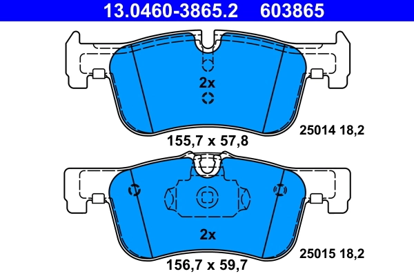 Brake Pad Set, disc brake 13.0460-3865.2