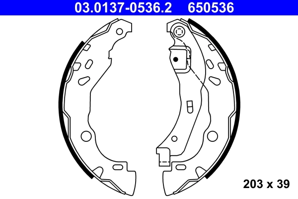 Brake Shoe Set 03.0137-0536.2
