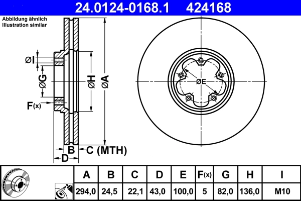 Brake Disc 24.0124-0168.1