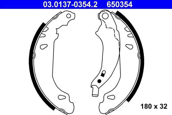 Brake Shoe Set 03.0137-0354.2