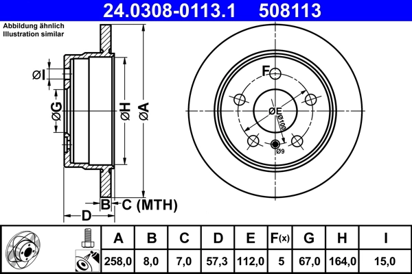 Brake Disc PowerDisc 24.0308-0113.1